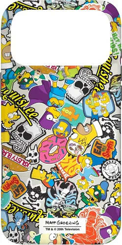 Vista 21 de Funda de collage de pegatinas para iPhone 14 Pro Max de Los Simpson