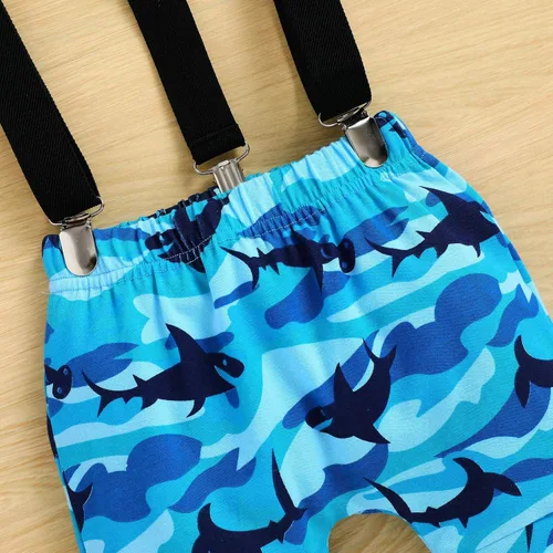 Vista 6 de GRNSHTS Ropa divertida de primer cumpleaños para bebé niño, mameluco con pajarita, mameluco para tartas