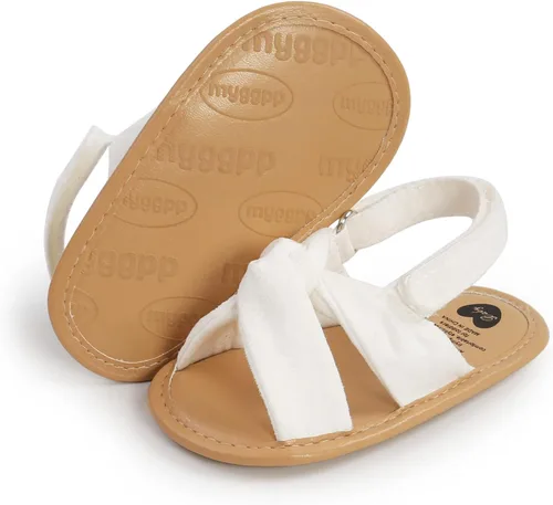 Vista 3 de Sandalias de verano para bebés y niñas, unisex, antideslizantes, suela suave, transpirable, para el primer caminante, zapatos de playa al aire libre