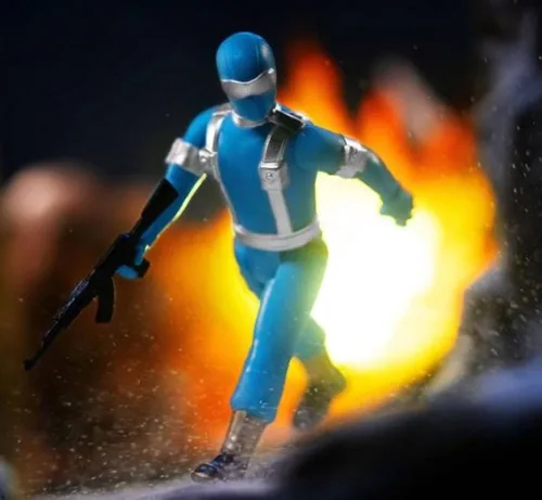 Vista 4 de Super 7 Joe Reaction Figures Wave 2 - Snake Eyes - Secret Service - India azul pálido