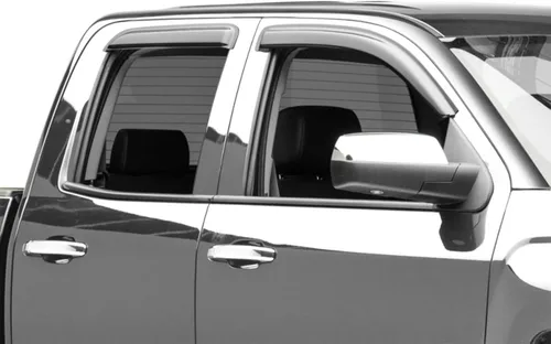 Vista 4 de Black Horse - 4 protectores de lluvia para ventana, deflector solar compatible con Silverado/Sierra 1500 2014-2018 doble cabina Silverado/Sierra