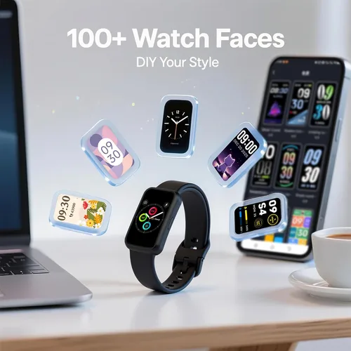 Vista 7 de Reloj inteligente de seguimiento de actividad física para hombres y mujeres, HD de 1.47 pulgadas con Bluetooth, monitor de frecuencia cardíaca 24/7