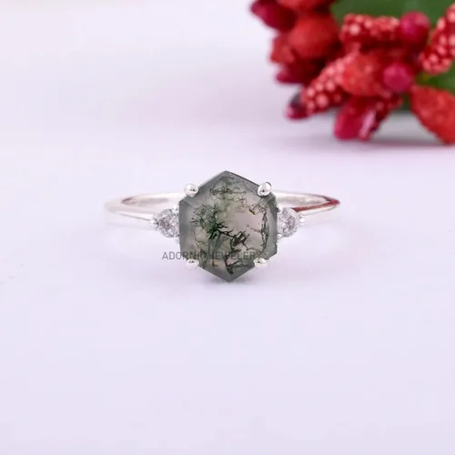Vista 15 de Anillo de plata de ley 925 para mujer, anillo de diamantes de imitación de aguamarina de plata esterlina, anillo Art Deco de marzo, piedra natal