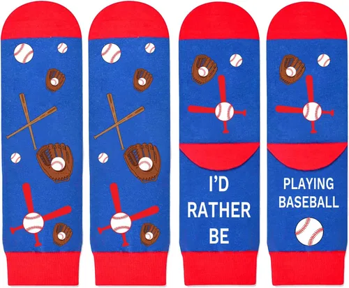 Vista 6 de Juego de regalos de béisbol, collar de fútbol con letras A-Z para hombres, calcetines de béisbol y pulseras de béisbol para amantes del béisbol