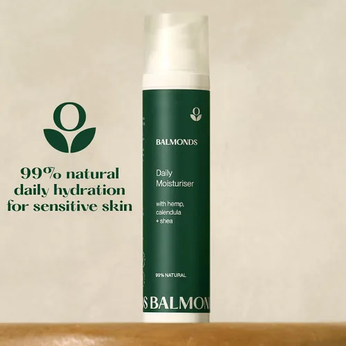 Vista 2 de Balmonds - Crema hidratante diaria - 3.5 oz (3.4 fl oz) - Hidratante 99% natural - Cara y cuerpo - Sin fragancia - Vegana/Libre de crueldad - Todo