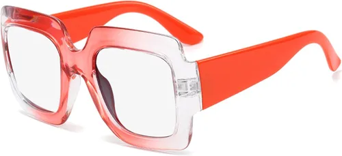 Vista 8 de Lentes de lectura para mujer, marco elegante, diseño cuadrado de gran tamaño, lentes de lectura para mujer Azul