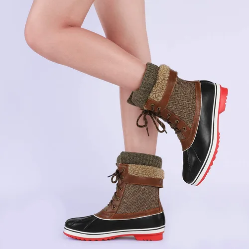 Vista 8 de DREAM PAIRS Botas de nieve de invierno para mujer