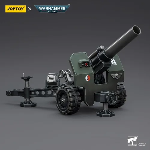Vista 5 de LEBOO JOYTOY Warhammer 40K Astra Militarum Equipo de artillería con pistola de campo Bombast escala 1:18 coleccionable Joy Toy Figura de acción