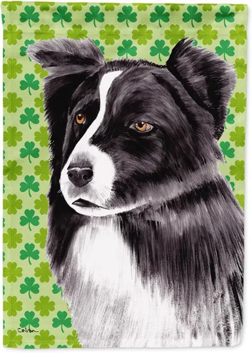 Vista 285 de Caroline's Treasures SS4442GF Affenpinscher Bandera de jardín con retrato de trébol del día de San Patricio para buzón, bandera decorativa