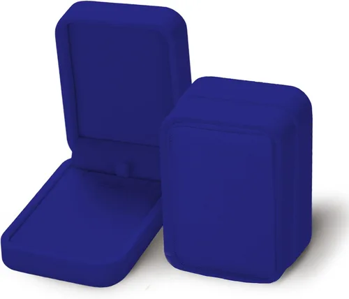 Vista 10 de HESSION Juego de 2 joyas de terciopelo con colgante de collar, caja de regalo, caja de compromiso de boda (albaricoque)