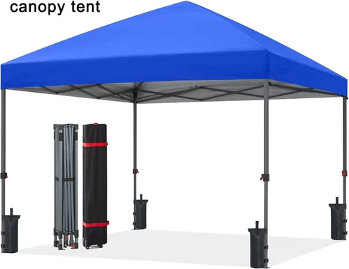 Vista 40 de ABCCANOPY Toldo desplegable – Tienda de campaña portátil para patio al aire libre resistente para patio trasero y terraza con 4 bolsas de arena Beige