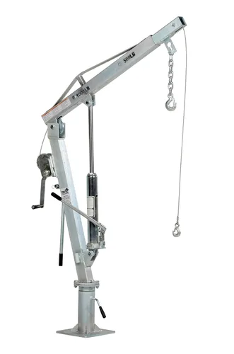 Vista 3 de Vestil WTJ-2-G Grúa de horca de acero galvanizado, capacidad extendida de 500 libras, alcance utilizable extendido 49-1/4 pulgadas, altura máxima