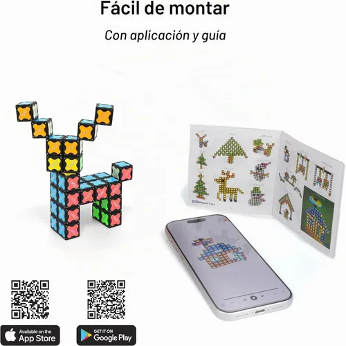 Vista 10 de TOSY - Cubo magnético de 3 x 3 – 240 imanes, 30 bloques, juguete 7 en 1: juego de rompecabezas, bloques de construcción creativos, spinner Cubo 3x3x3