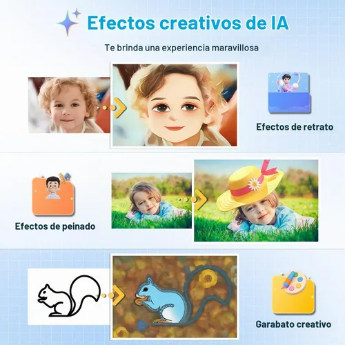 Vista 5 de Cámara digital AI, cámaras WiFi para fotografía con reconocimiento de objetos, cámara digital compacta de apuntar y disparar con doble lente, flash