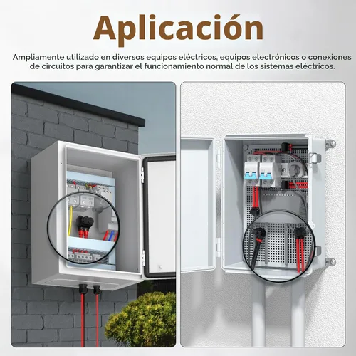 Vista 6 de Joinfworld Conector de Derivación Múltiple Aislado de 2 Puertos 1/0-14 AWG Conectores de Cable de Aluminio a Cobre Conectores de Cable Eléctrico
