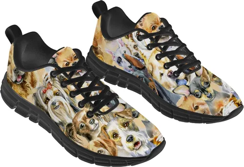 Vista 2 de Regalos para los amantes de los perros para mujeres y hombres, correr, caminar, tenis, tenis cómodos, zapatos deportivos, regalos para él y ella