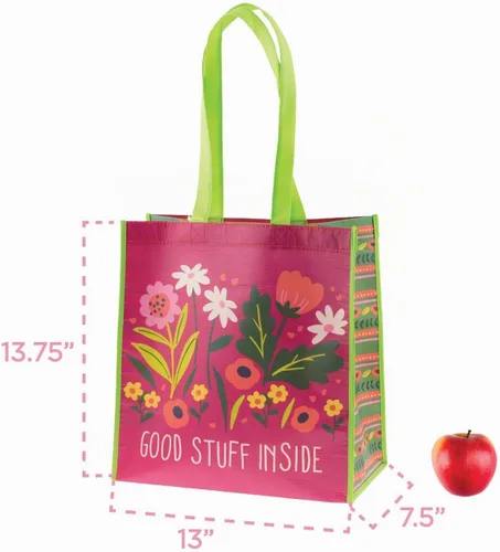 Vista 3 de Karma Large Holiday Reusable Gift Bag - Happy Bag