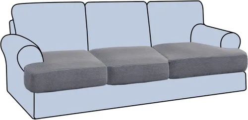 Vista 35 de H.VERSAILTEX Funda elástica para sillón con cojín en forma de T, fundas de cojín en T para sillón y sofá de sala de estar, funda para sofá, funda