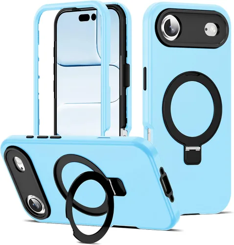 Vista 57 de Funda compatible con iPhone 13 y 14 de 6.1 pulgadas con soporte de anillo magnético [protección militar contra caídas] [compatible con Mag-Safe]