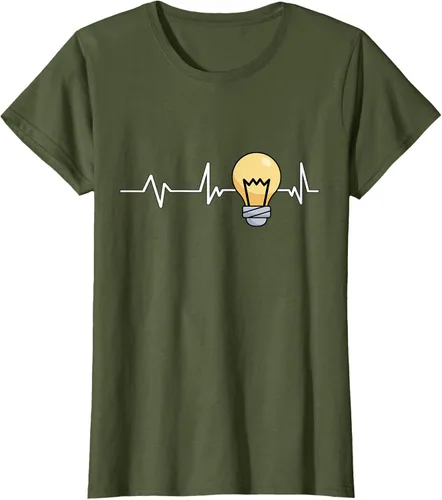 Vista 88 de Bombilla Heartbeat bombilla regalo bombilla bombilla camiseta Negro