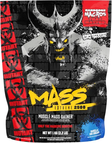 Vista 13 de Mutant Mass Proteína en polvo de ganancia de masa de peso, proteína en polvo alta en calorías para ganancia de masa, galletas y crema, 5 libras