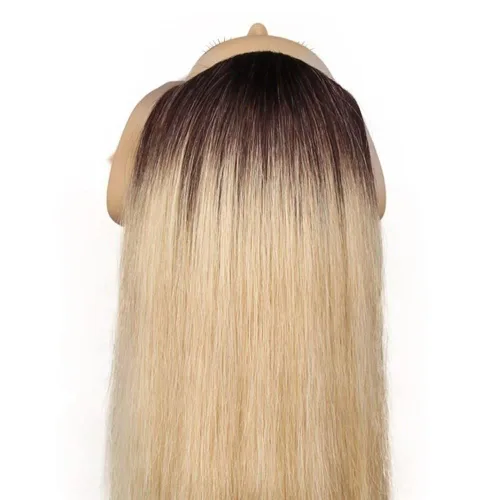 Vista 8 de Cabeza de maniquí de cabello humano con hombros y plataforma de 24 a 26 pulgadas, muñeca femenina, maniquí de entrenamiento, cabeza de maniquí