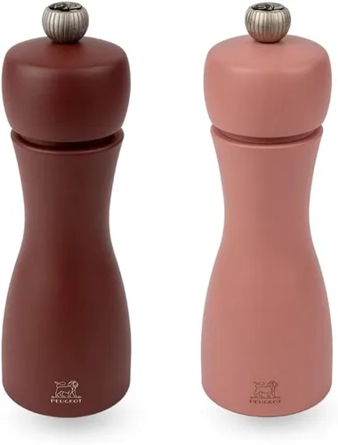 Vista 2 de Peugeot Tahiti - Molinillo de sal y pimienta, 6 pulgadas, color rojo Rojo ladrillo y llama
