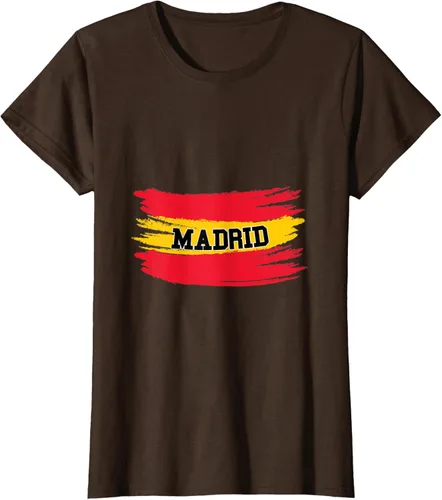 Vista 11 de Camiseta familiar de España Madrid con bandera española envejecida, Negro