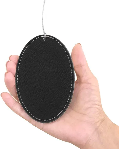 Vista 4 de LaserGram Personalized Christmas Ornament, World's Greatest Grandson, Faux Leather, Custom Laser Engraved Gift Idea (Oval Shape, Black with Silver)