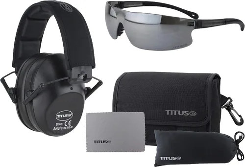 Vista 20 de TITUS Paquete combinado de orejeras y gafas de seguridad de línea delgada