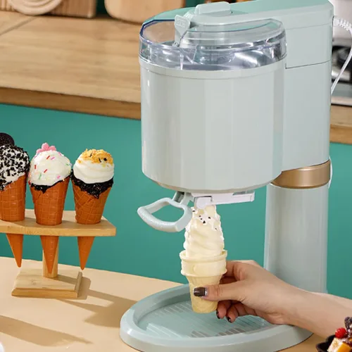 Vista 7 de Máquina para hacer helados, máquina eléctrica casera para hacer helado, mezclas y batidos, máquina para hacer yogur congelado con doble aislamiento