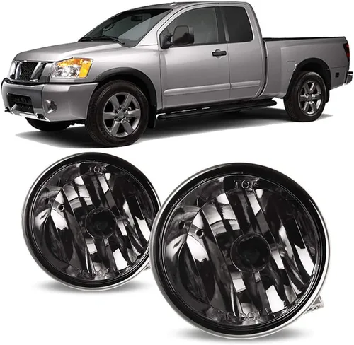 Vista 6 de CPW Luz antiniebla OEM para Nissan Titan 2004-2015, carcasa negra, lente transparente de conducción, lámpara antiniebla delantera para Nissan Armada