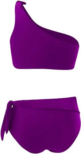 Vista 5 de LOOKAA Bikini Sets for Women Swimwear Bikini Solid Vintage Print Sexy One Shoulder Strap Two Piece Swimsuits for Women
