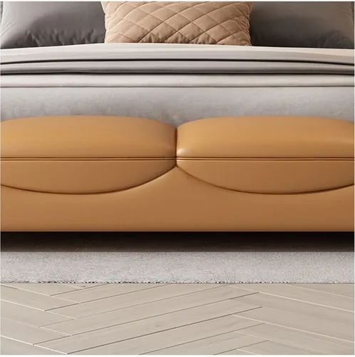 Vista 5 de LSLYTQ Bedroom Bench for End of Bed End of Bed Bench, Indoor Entryway Bench with Metal Legs, Cushioned Ottoman Bench for Living Room, Bedroom