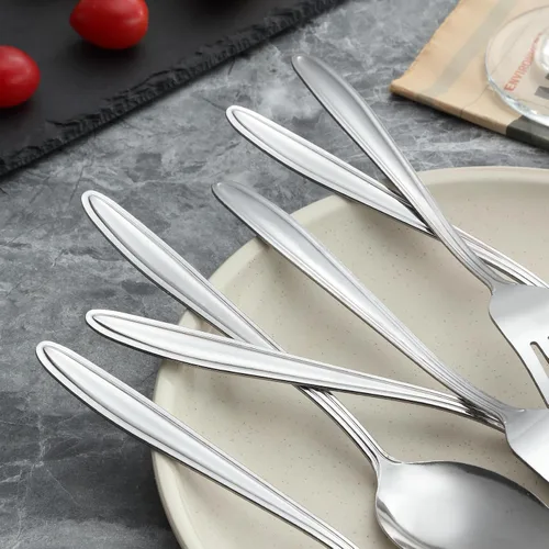 Vista 4 de Unokit Juego de cubiertos de tenedores y cucharas, 24 piezas de cubiertos de acero inoxidable de grado alimenticio para el hogar, cocina