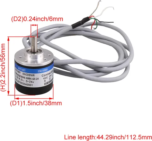 Vista 5 de signswise 600p/r codificador gradual giratorio Dc5–24v alta tensión Fuente de alimentación, eje 6 mm