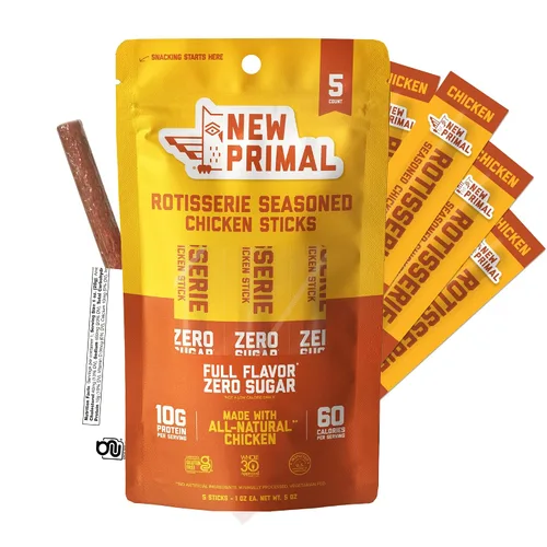 Vista 11 de New Primal - Muestreador de palitos de pollo, búfalo y asador, 5 unidades Alto en proteínas, cero azúcar, todo natural, aperitivo saludable, sin