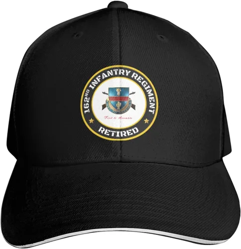 Vista 3 de US 162nd Infantry Regiment Retired Adjustable Baseball Cap for Outdoor Sun Protection - Men & Women Black