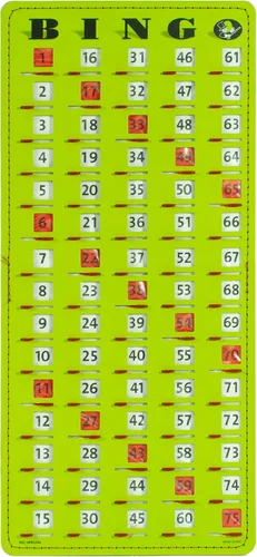 Vista 11 de MR CHIPS Tarjeta de bingo principal con punta de dedo a prueba de atascos con ventanas deslizantes Tarjetas de llamadas de cartón grandes