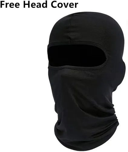 Vista 4 de LIGUOGUO Máscara ciberpunk negra para cosplay máscara técnica de cara completa máscara futurista cibernética punk disfraz de caballero guerrero