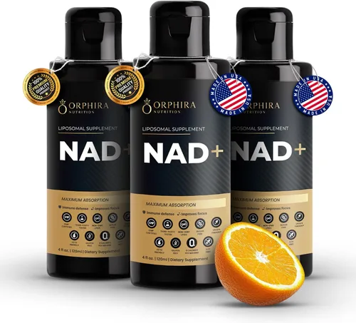 Vista 9 de Orphira - Suplemento liposomal líquido NAD+ - 10 veces mejor absorción para energía celular, claridad mental, envejecimiento saludable y apoyo