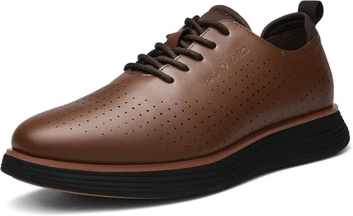 Vista 16 de Bruno Marc - Tenis de vestir MaxFlex de moda para hombre, zapatos casuales clásicos Oxfords Negro