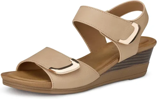 Vista 7 de SHIBEVER Sandalias de cuña para mujer: zapatos cómodos y elegantes para Negro