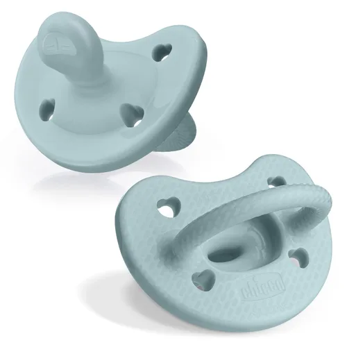 Vista 27 de Chicco Luxe Orthodontic Pacifier One-Piece Silicone, 0-6m, 2-Pack Rubor