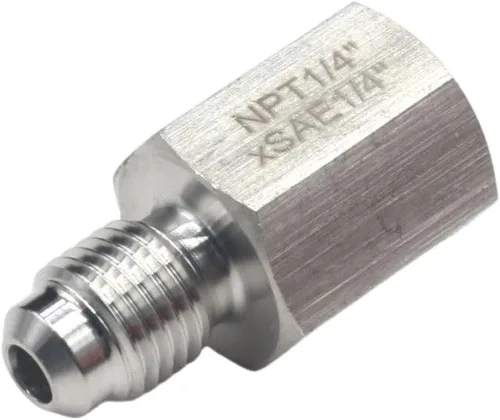 Vista 7 de HFS (R) 1/2" hembra NPT a 1/2" macho SAE tubería adaptador reductor acero inoxidable 304