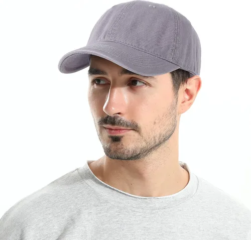 Vista 3 de Gorra de béisbol unisex de algodón liso en blanco para papá, ajustable, estilo vintage