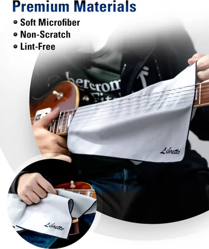 Vista 2 de SIGMA, Mini guitarra acústica, parte superior de abeto sólido, parte trasera y laterales Dao + paño de pulido de microfibra para instrumentos