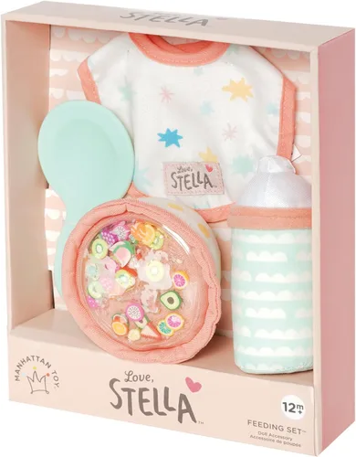 Vista 4 de Love, Stella Baby Doll Set de alimentación de simulación de Manhattan Toy