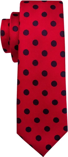 Vista 101 de Barry.Wang Corbatas de seda para hombre, diseño de lunares, gemelos cuadrados de bolsillo, gemelos para negocios, boda