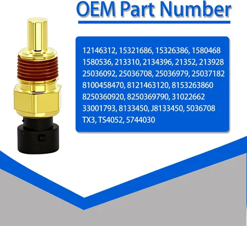 Vista 2 de Sensor de temperatura del refrigerante del motor, sensor de temperatura ECT compatible con Buick Cadillac Chevy GMC Pontiac Duramax- Blazer Impala